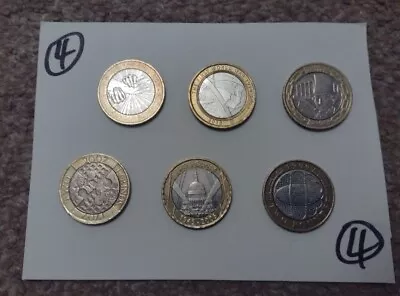 Set 4 - D - Two Pound Coin Job Lot Circulated.  £2 X 6  £2 Pound Coins • £15.85