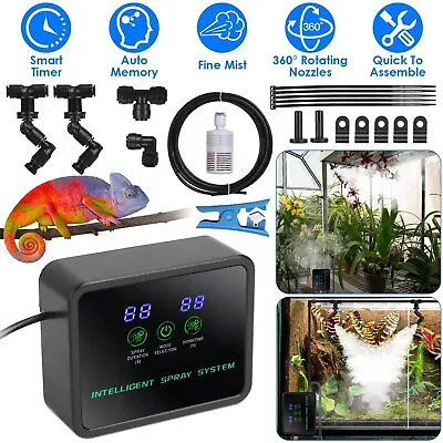 Adjustable Intelligent Misting System Reptile Humidifier With Touch Screen Timer • $37.89