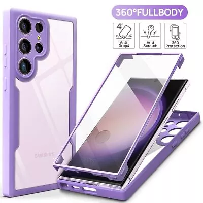 Shockproof 360 Full Body Clear Case Cover Fo Samsung S22 S23 S24 S21 A33 A53 A73 • £5.03