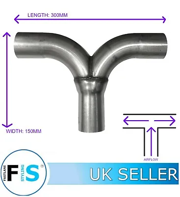 Performance T304 Stainless Steel Custom Exhaust T Piece Pipe Section Y Piece • £49.99