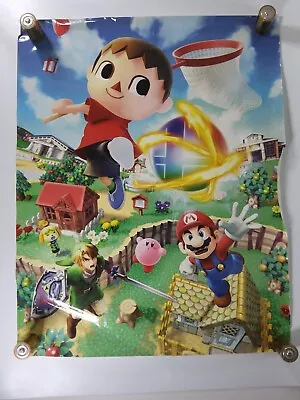 Nintendo Super Smash Bros Poster Club Nintendo Promo Display 22x28 • $14.06