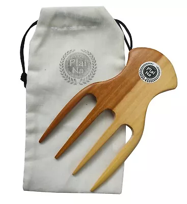 Wooden Wide Tooth Afro Comb Pick With Handle For Curly Thick African Hair Crafts • $11.97