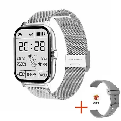 $47 • Buy 2023 Smart Watch Women Men Heart Rate For IPhone Android Bluetooth-Silver
