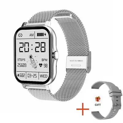 $42 • Buy 2023 Smart Watch Women Men Heart Rate For IPhone Android Bluetooth-Silver