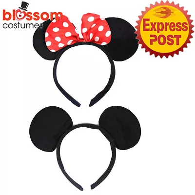 JDP163 Mickey Or Minnie Mouse Ears Costume Headband Party Book Week Accessory • $6.49