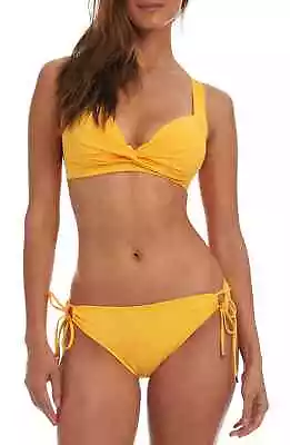 La Blanca Keyhole Banded Bikini Top In Marigold Size 10 (top Only) • $22.99