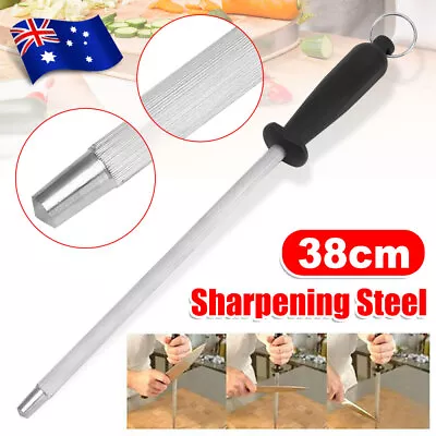 38CM Knife Sharpener Rod Knives Sharpening Steel Stone System Butchers Kitchen • $10.99