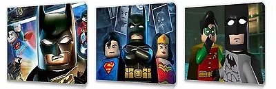£9.99 • Buy Lego Batman II Set Of Three Wall / Plaques Canvas Pictures