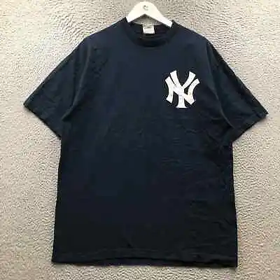 New York Yankees T-Shirt Men's XL Short Sleeve Dad #1 Graphic Navy White • $16.99