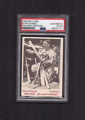 Stan Musial Autographed 1975 TCMA Card-PSA/DNA Baseball HOF St. Louis Cardinals • $19.95