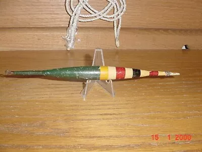 Vintage Wood Fishing Bobber   8 3/4  Long • $24.95