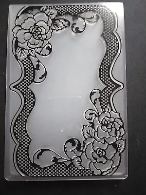 4x6 Flower Border Design Embossing Folder Used • £3