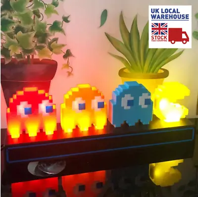 Pac Man And Ghosts Night Light Pac Man Lamp Lights Collectable Figure Decor Gift • £13.99