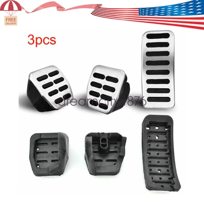$25.99 • Buy 3Pcs Clutch Gas Brake Foot Pedal Cover For VW Bora Golf MK3 MK4 Lupo Polo Vento