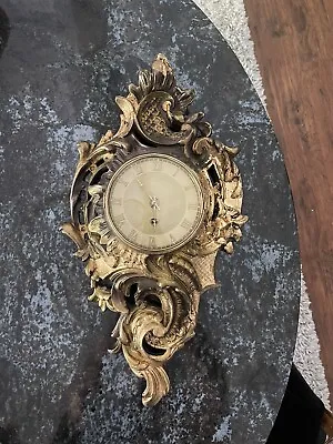$349 • Buy French Gilt Bronze Rococo Louis XV Cartel Clock, 7-Day! Large & Heavy!
