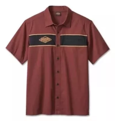 NWT Harley-Davidson Men's Rum Raisin 120th  Anniversary Mechanic Shirt Sz 3XL • $39.99