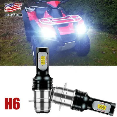 FOR Honda Rincon 650 680 2003-2015 2X H6 LED Headlight Light Bulbs 6000K • $13.59