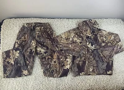 Vintage Camo Coat Hunting Jacket Pant Mossy Oak Break Up Camouflage Mens Size L • $65.99