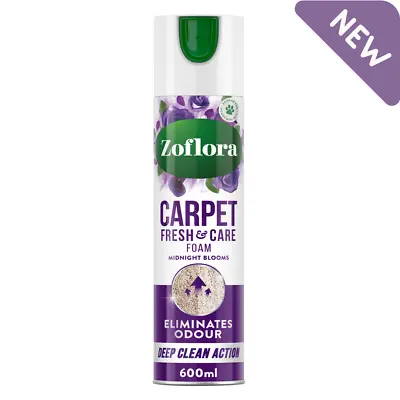 Zoflora Midnight Blooms Carpet Fresh & Care Foam New Carpet Cleaner Home  Office • £13.95