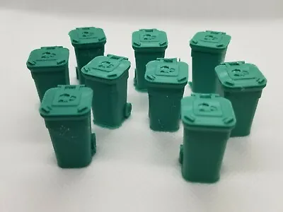 O/O27 Scale Green Wheeled Trash Cans  - Scenery Accessories  • $11.99