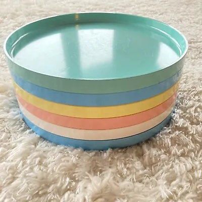 6 Vintage Heller Plates Massimo Vignelli Pastel Melmac Melamine MCM Stackable • $49.99