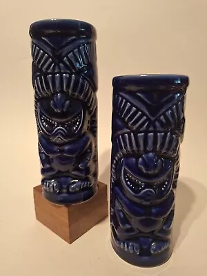 🔥NEW PAIR OF TIKi FARM 3D MAI KAI COBALT BLUE CERAMIC MUGS🔥 • $49.99