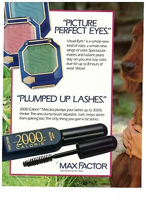 Max Factor 2000 Calorie Mascara Picture Perfect Vintage 1988 Print Advertisement • $8.59