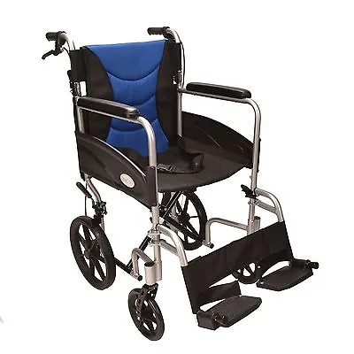 Ultra Lightweight Aluminium Folding Transit Wheelchair ECTR07 With Handbrakes • £169.99