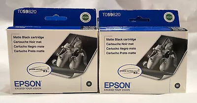 14 Epson Matte Black Ink Cartridges T059820 For Stylus Photo R2400 Unopened • $20