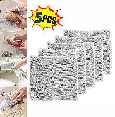 5PCS Multipurpose Wire Miracle Cleaning Cloths ~US • $8.99