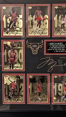 1998 Michael Jordan Upper Deck Gatorade Promo Complete 12-Card Set Framed  • $475