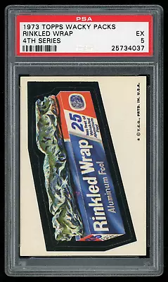 1973 Topps Wacky Packages Sticker Raw Rinkled Wrap 4th Series PSA 5 • $14.89