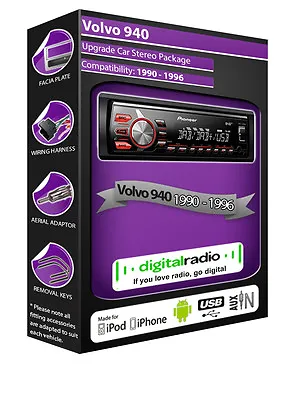 Volvo 940 DAB Radio Pioneer Car Stereo DAB USB AUX Player + FREE DAB Aerial • $143.08