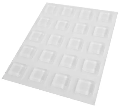 £2.80 • Buy 20 Clear Self Adhesive Square Rubber Feet, Bumper Pads For Coasters, Glass Etc.