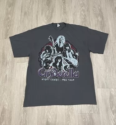 Vintage Band T-Shirt CINDERELLA Night Songs 1986 Tour Size XL • $32