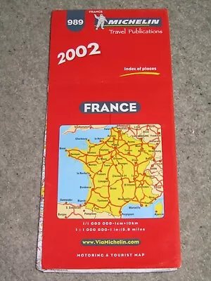 Michelin National Map 989 France. Scale 1:1000000 - 2002 Edition • £0.99