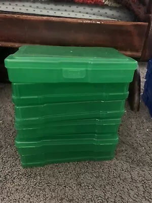 Transparent Green- 4  X 6  Photo Storage Boxes - Photo Organizer Cases Set Of 6 • $15.99