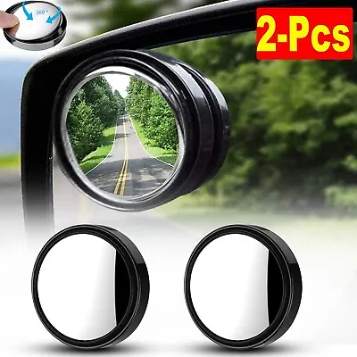 2PCS Blind Spot Mirrors Round HD Glass Convex 360° Side Rear View Mirror For Car • $0.99