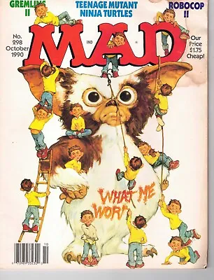 MAD MAGAZINE #298 October 1990 Gremlins Gizmo TMNT Robocop II Teenage Turtles • $35.51