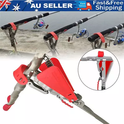 Fishing Rod Holder Automatic Spring Tip-Up Hook Setter Pole Tackle Bracket • $21.99