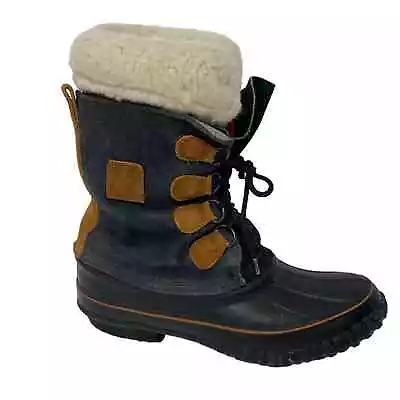 LaCrosse Women's Blue Leather Duck Boots With Liner Rubber Boot Lace-ups Size 9 • £53.03