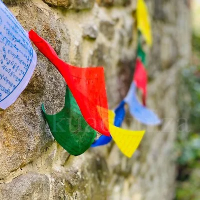 Tibetan Buddhist Prayer Flag Wind Horse Printed Handmade In Nepal Hippie Boho • £4.99