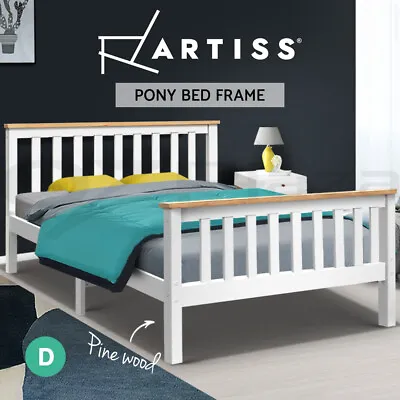 $208.95 • Buy Artiss Bed Frame Double Full Size Wooden Timber Mattress Base Bedroom Kids