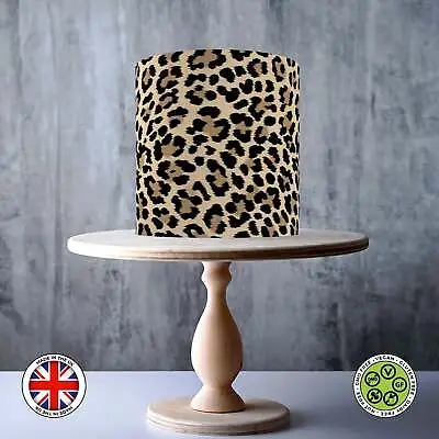 Cheetah Pattern Wrap Around Edible Cake Topper ICING / WAFER • £7.79