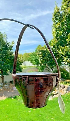 $99 • Buy STAUD Alice Croc Embossed Leather Bucket Bag - NEW