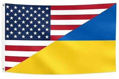 Ukraine Flag 3x5ft I Stand With Ukraine Ukrainian Flag Banner 100D Polyester 5X3 • $12.88