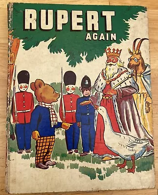 RUPERT AGAIN  Mary Tourtel Pub Sampson Low 1940 Inscribed Scarce VG • £95