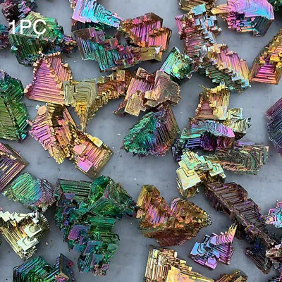 £5.54 • Buy Specimen Metal Stone Healing Art Mineral Gem Rainbow Gift Bismuth Ore Natural UK