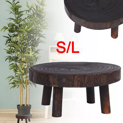 £8.49 • Buy NEW Wooden Plant Holder Flower Pot Display Shelf Rack Indoor Outdoor Stand Stool