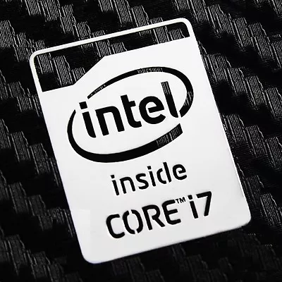 Intel Core I7 Inside Silver Chrome Sticker 16 X 20.5mm Haswell 2013 Version  • $1.69